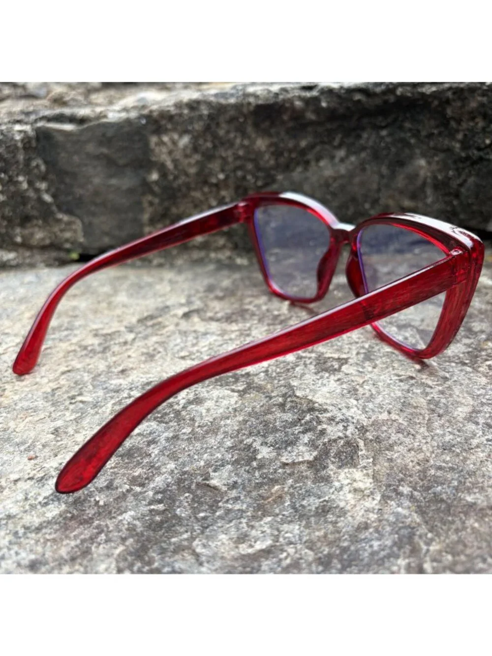 Red Cat Eye Blue Light Blocking Glasses Clear Lens Fashion Eyewear NEW